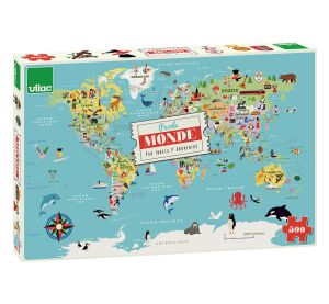 Vilac Puzzle Mapa světa 500 dílků